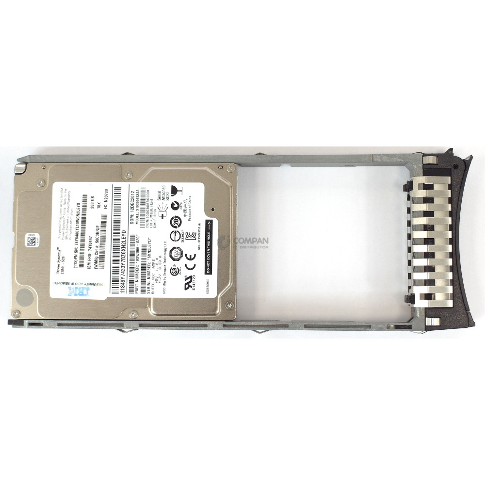 74Y6497 IBM HDD 283GB 15K SAS 6G 2.5" SFF FOR GEN2